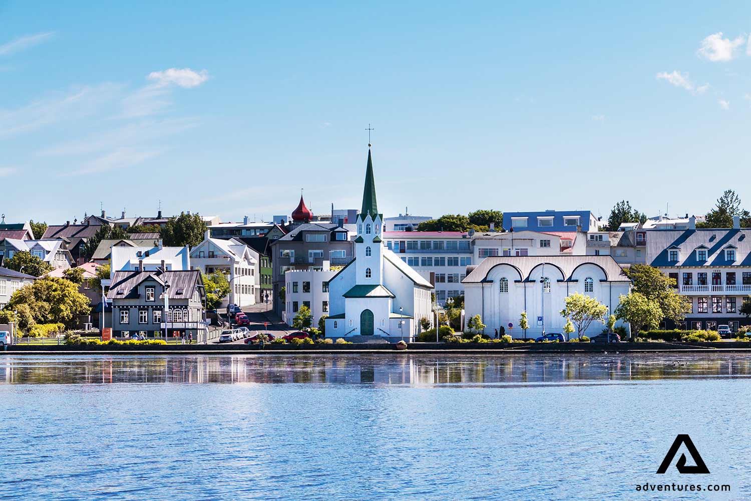 small church in reykjavik near tjornin lake
