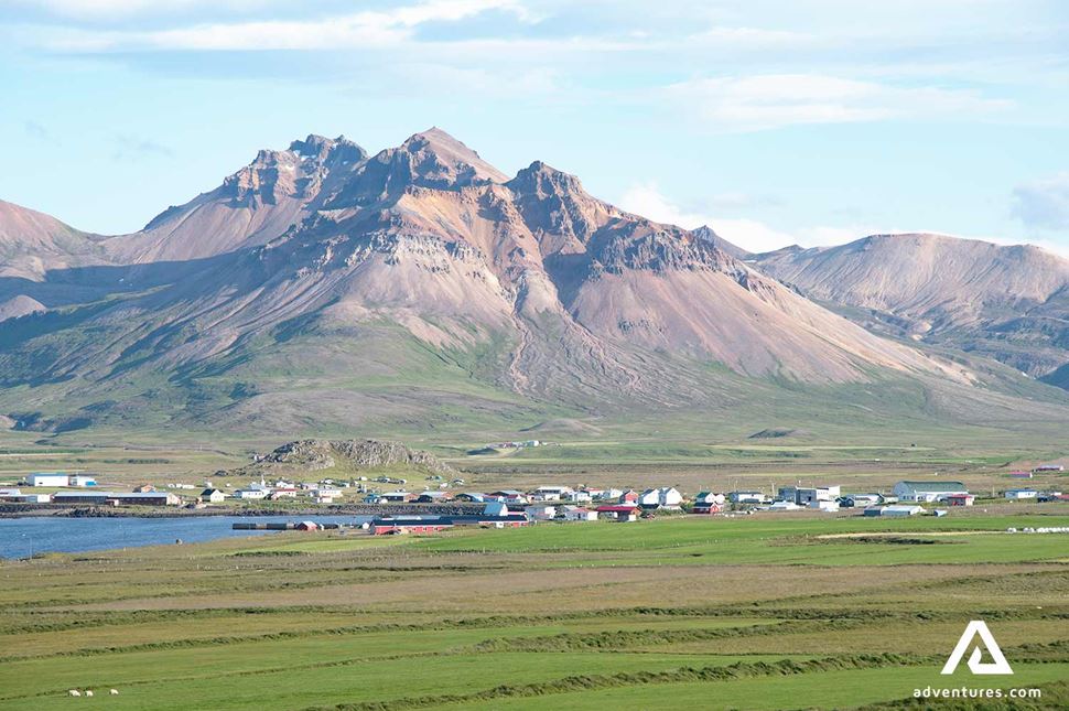 small town view in east iceland