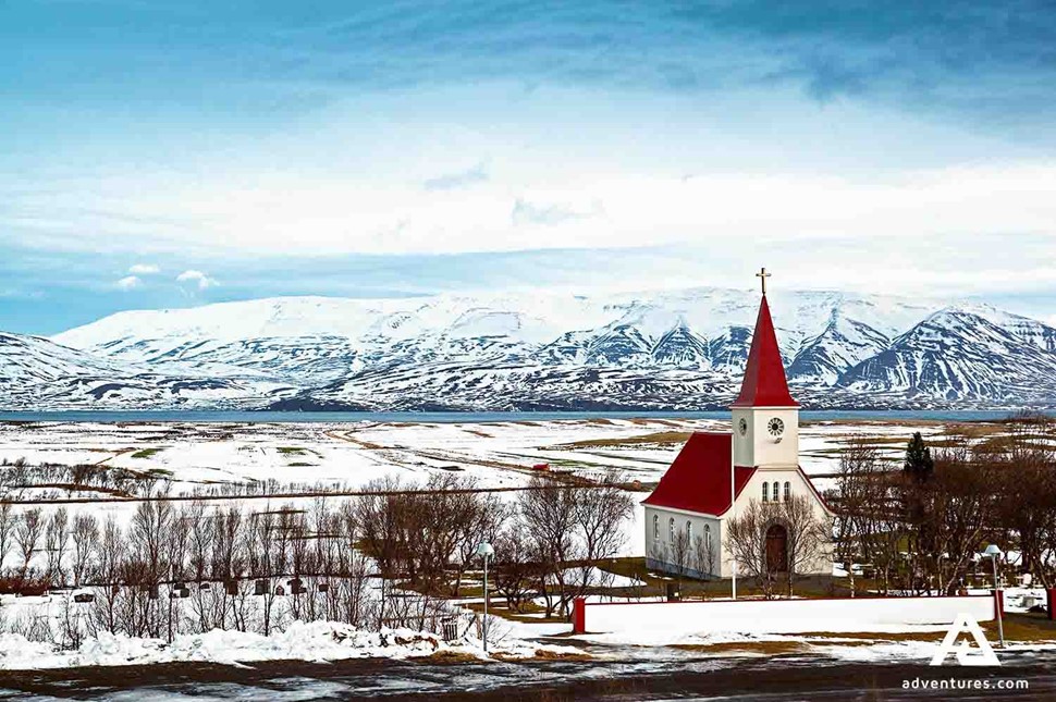 dalvik town church in winter