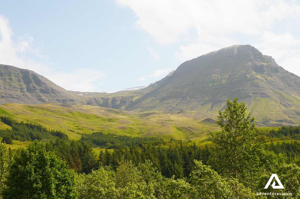 esja mountain in summer near reykjavik