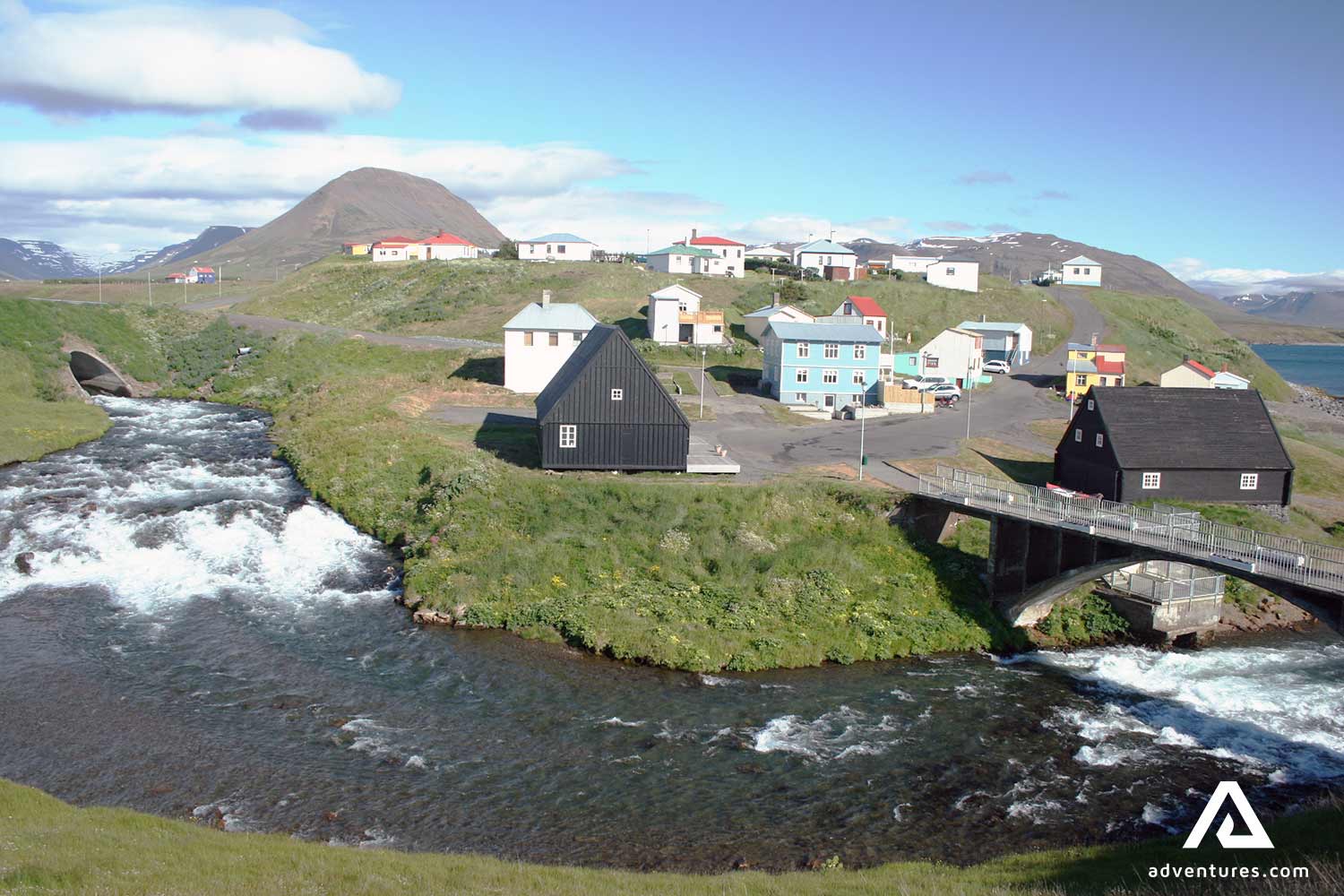 small fishing town hofsos in north iceland