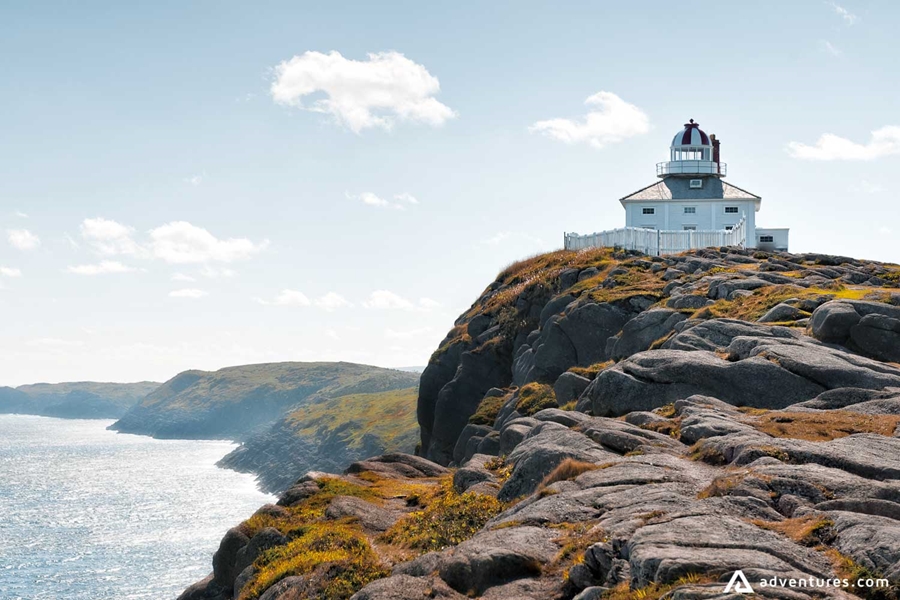 Lighthouse on the cliff in Newfoundland