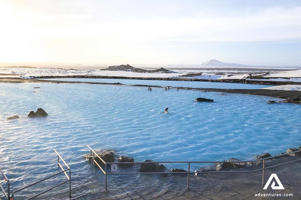 myvatn nature baths at sunrise in the north