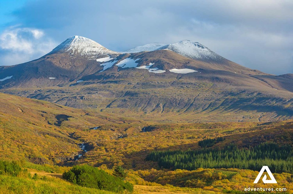 autumn view of hvalfjordur area in iceland