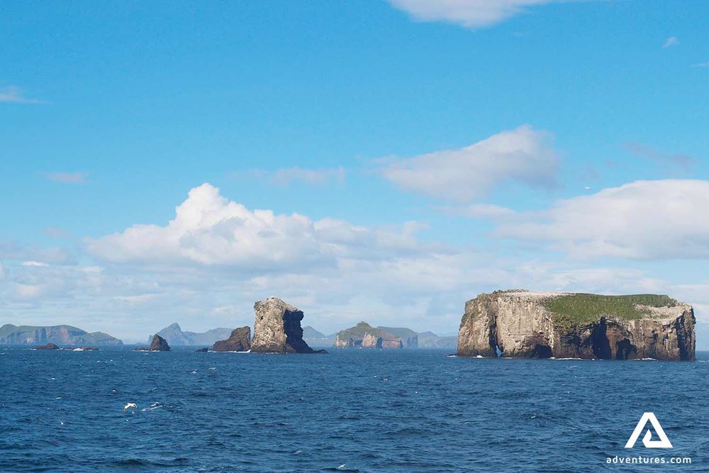 small islands around vestmannaeyjar area