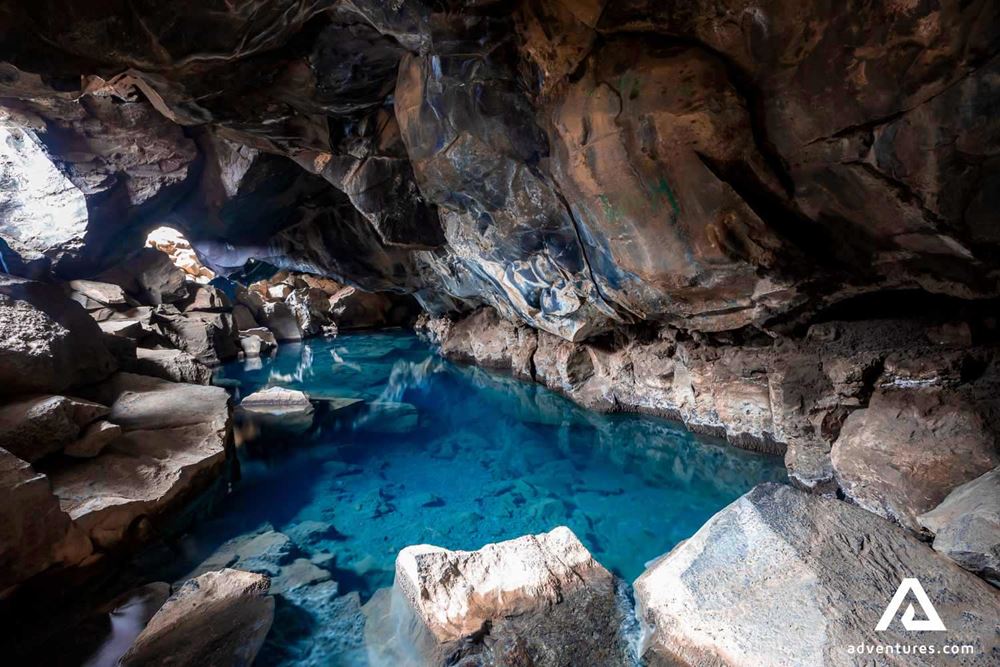 Grjotagja geothermal hot spring cave