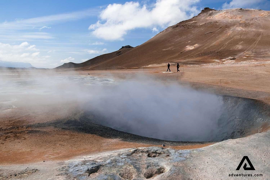 geothermal are in hverir with mud pools