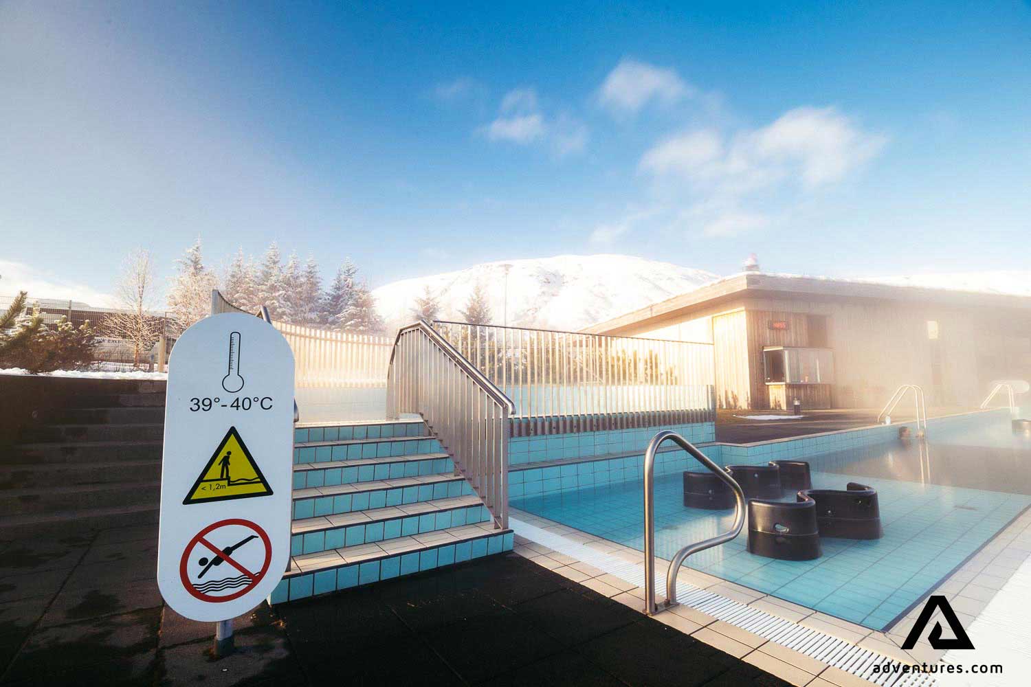 hot spring sign at laugarvatn