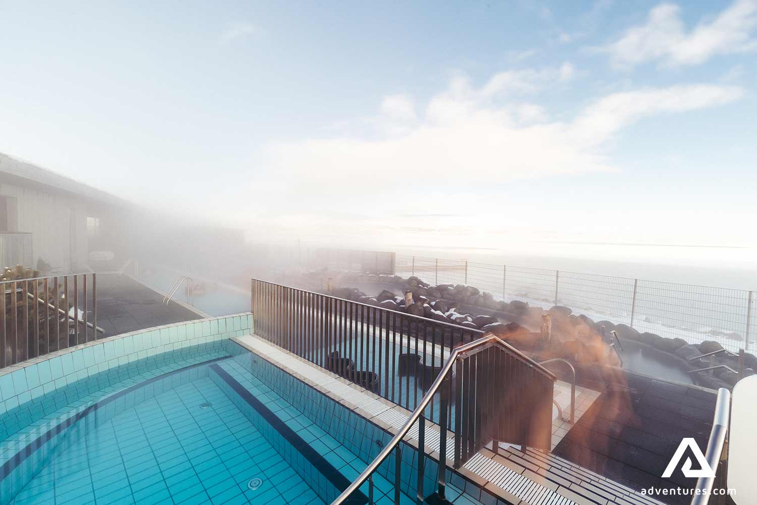 small geothermal pool at laugarvatn