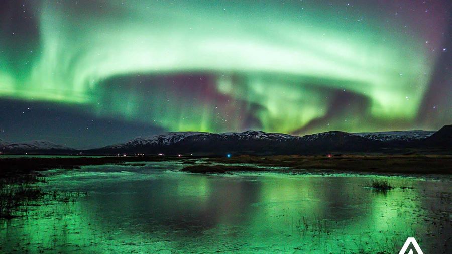aurora borealis near akureyri