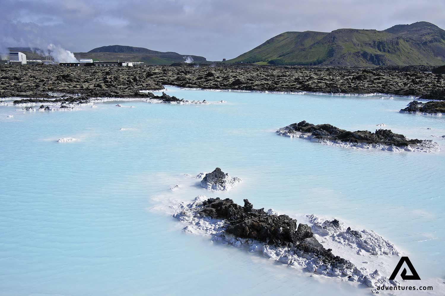 a view of blue lagoon near grindavik town in iceland