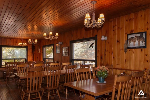Eco lodge dining room