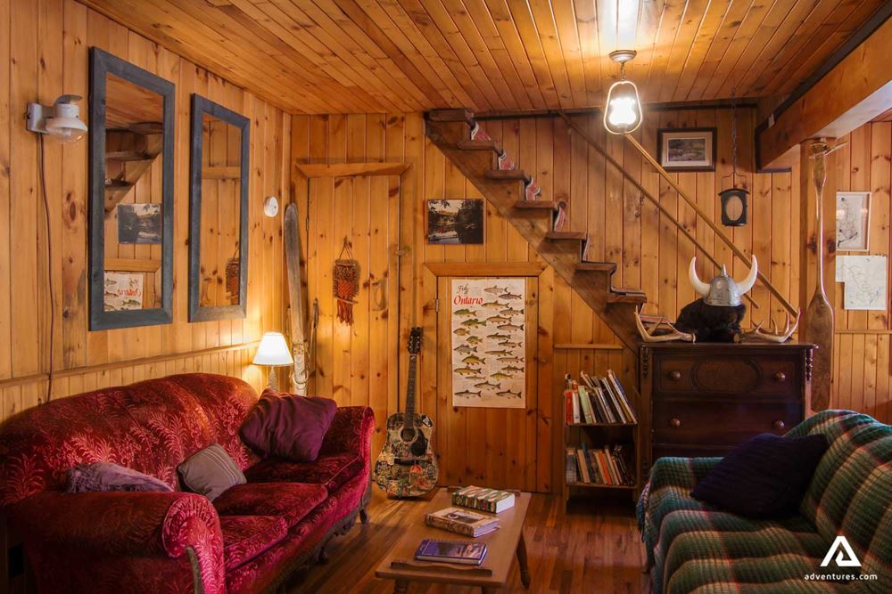 Eco lodge interior, Canada