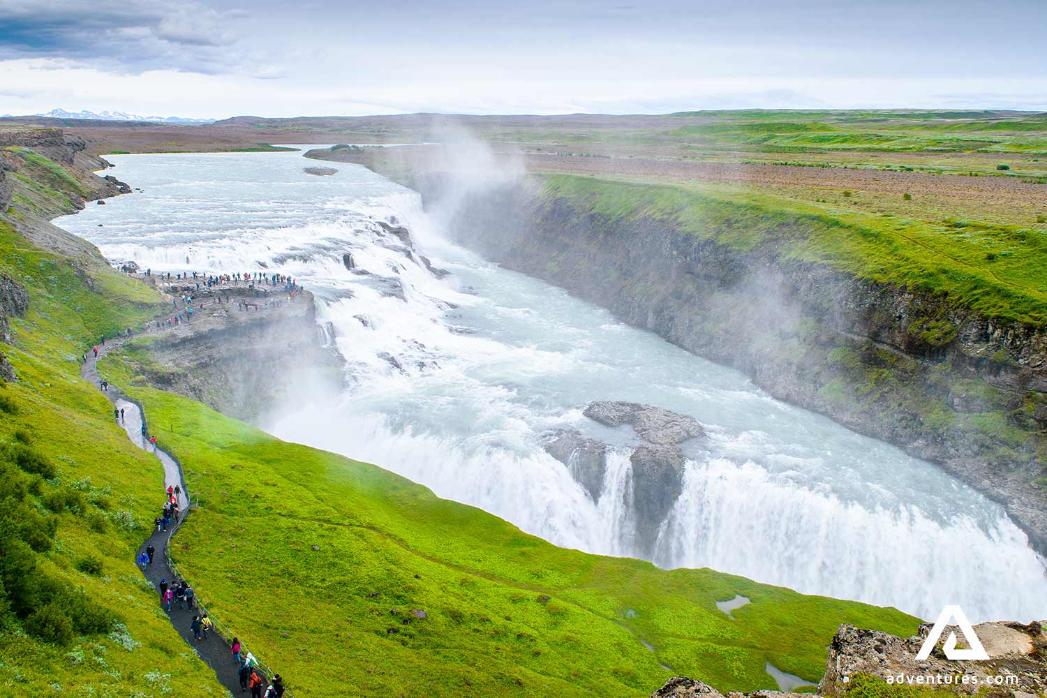 birds eye view of gullfoss