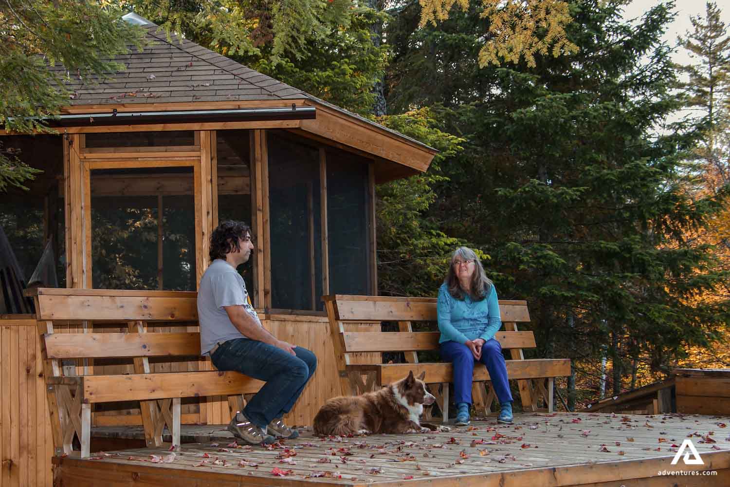 Rest time on the shore of a lake