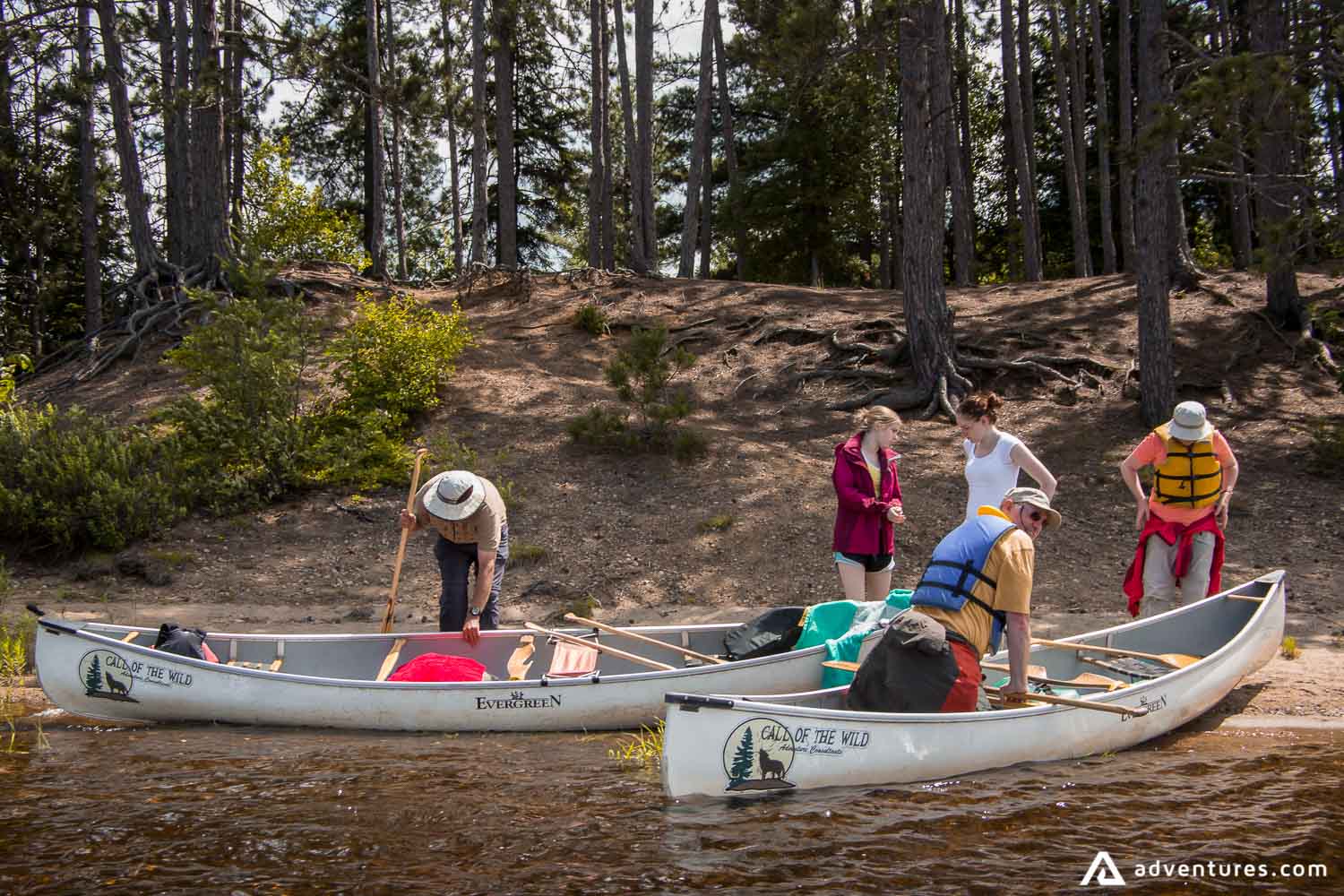 Canoeing on a private lake