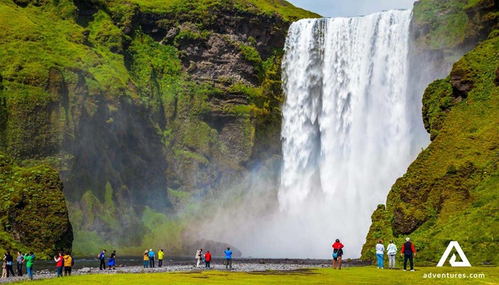 waterfall of skogafoss in south iceland