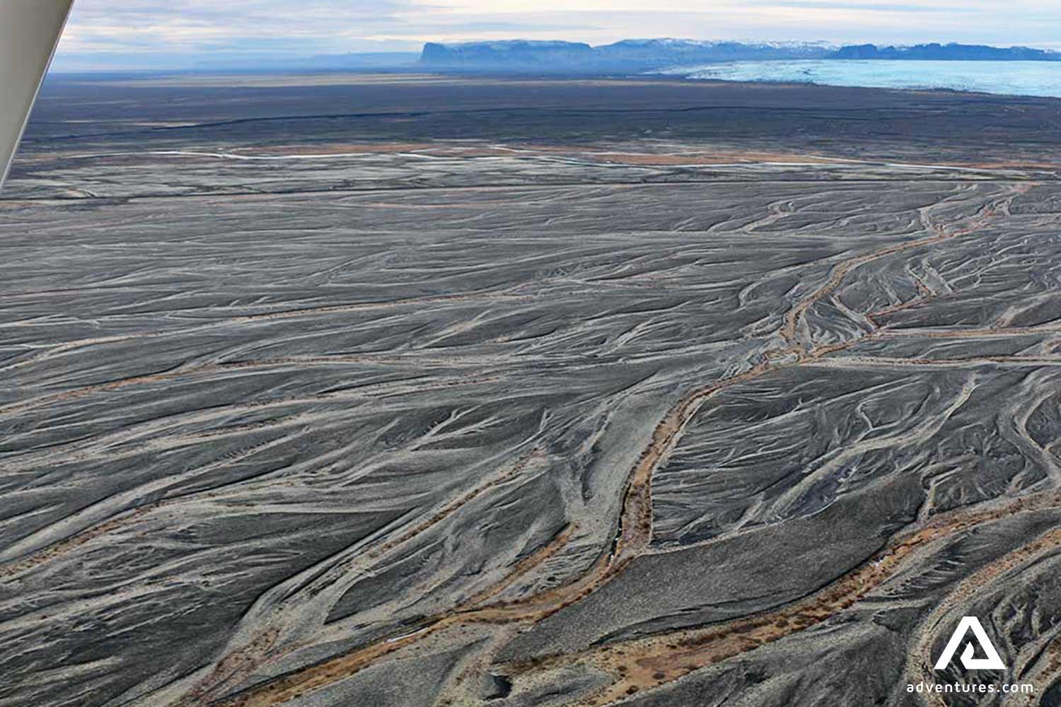 dry riverbeds in skeidararsandur near Skaftafell
