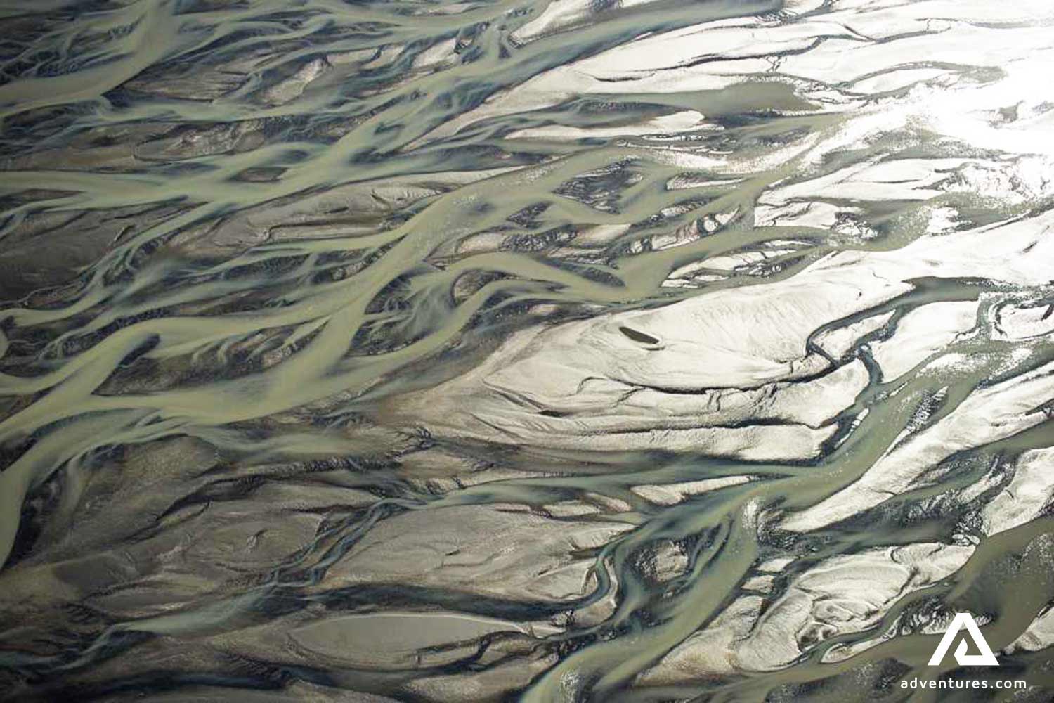 black sand riverbeds in south iceland