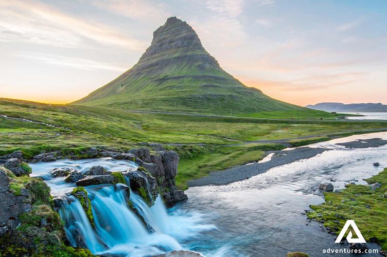 summer view of kirkjufell mountain summer view of kirkjufell mountain in snaefellsnes