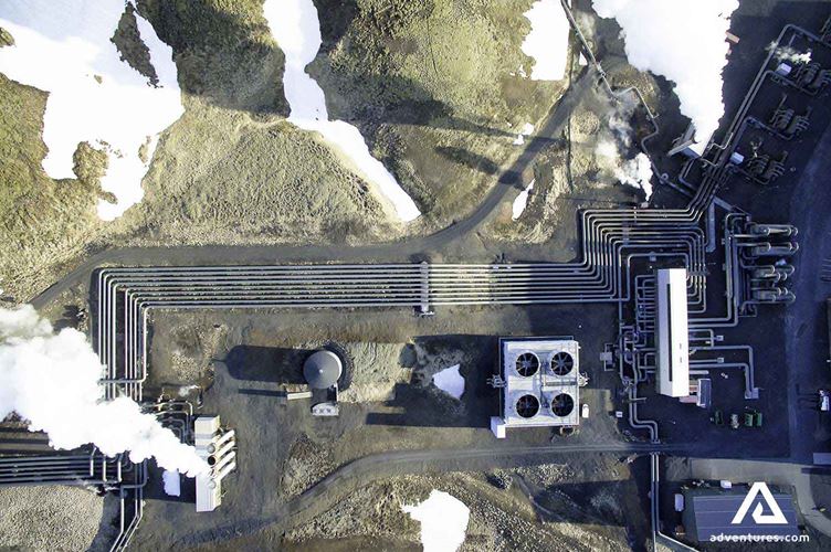 Hellisheidi geothermal power plant near reykjavik Hellisheidi geothermal power plant near reykjavik from above