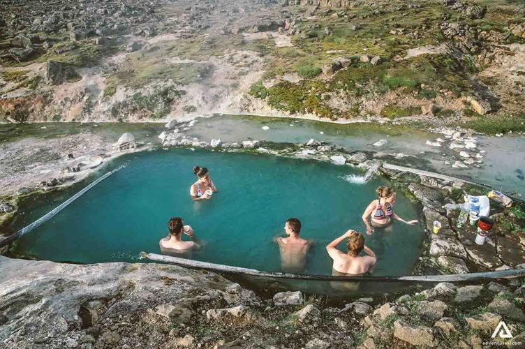 bathing in hveravellir bathing in hveravellir geothermal hot spring