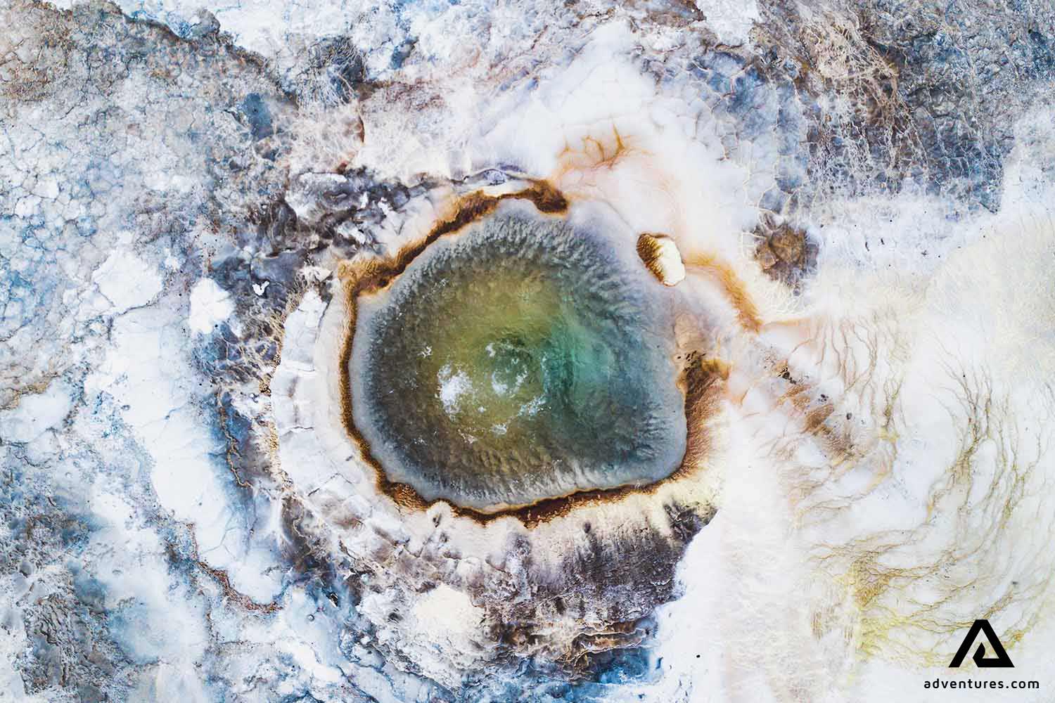 hveravellir are view from above in iceland