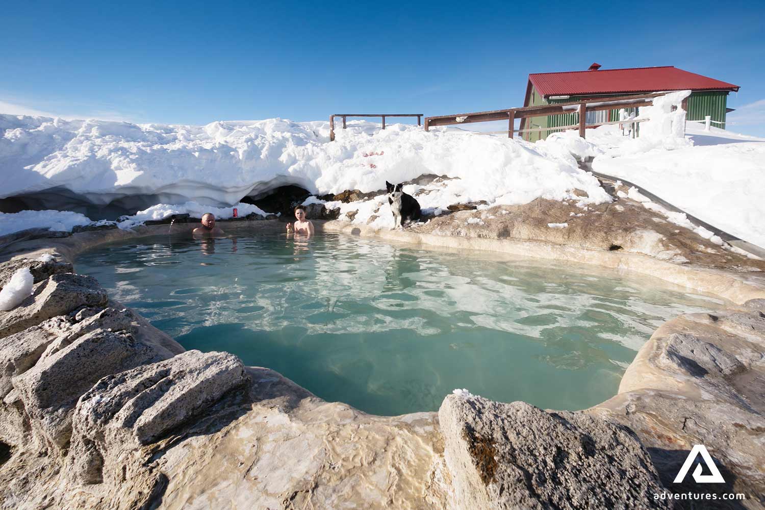winter view of hveravellir hot spring