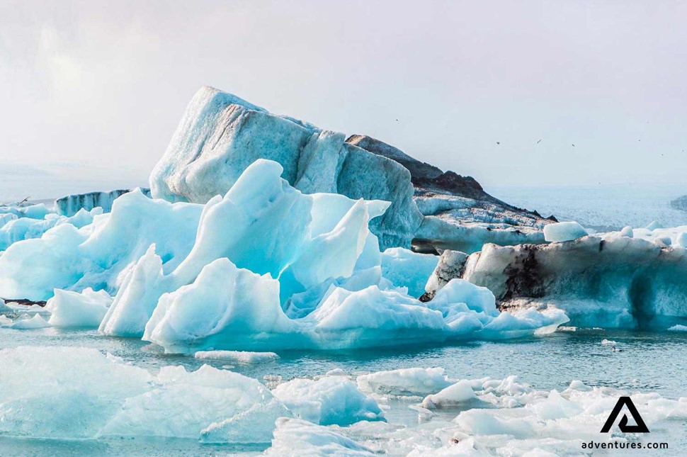 big iceberg in jokulsarlon glacier lagoon