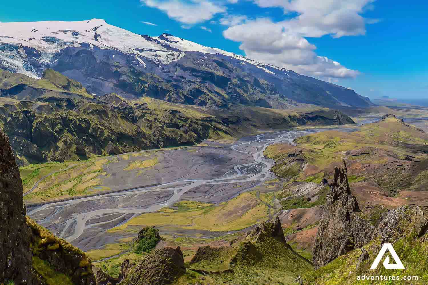 thorsmork valley view in summer