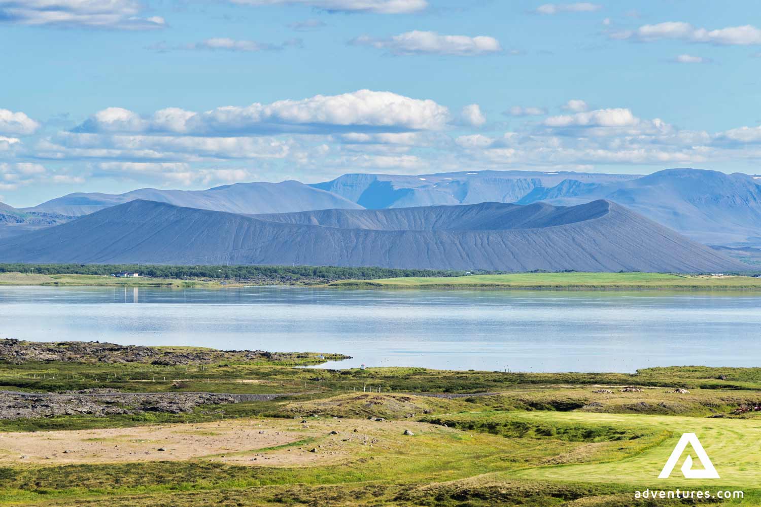 a giant vulcanic crater near myvatn