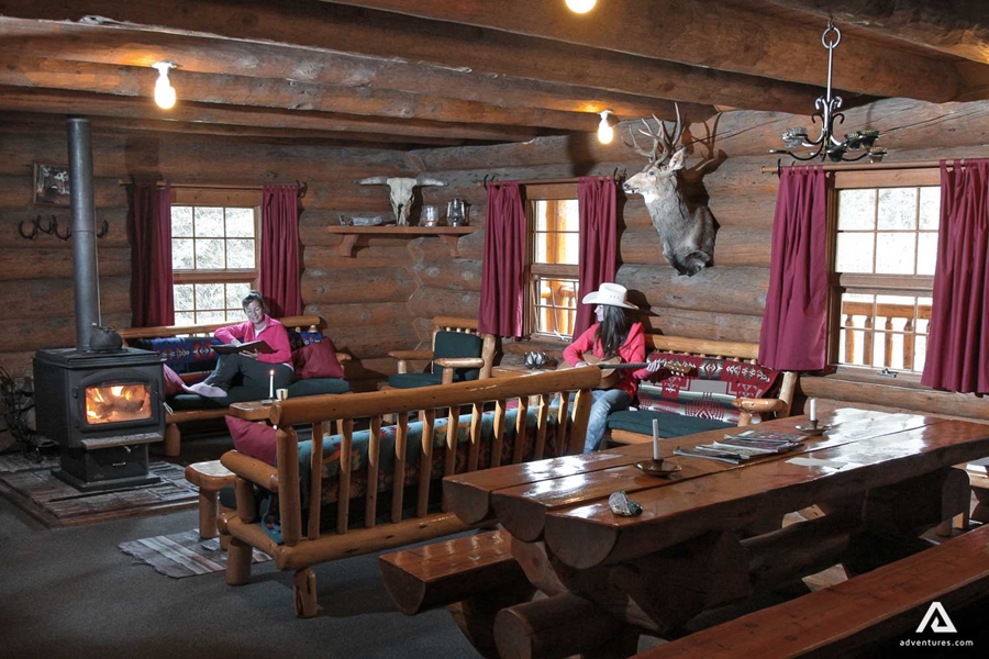 Cozy atmosphere in the wooden lodge