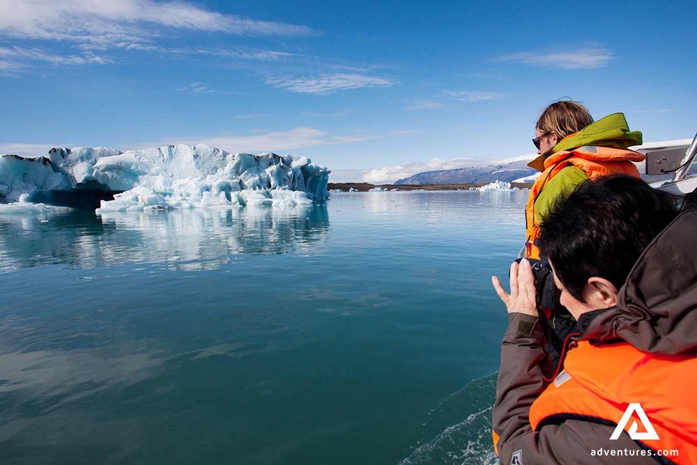 taking picture of an iceberg