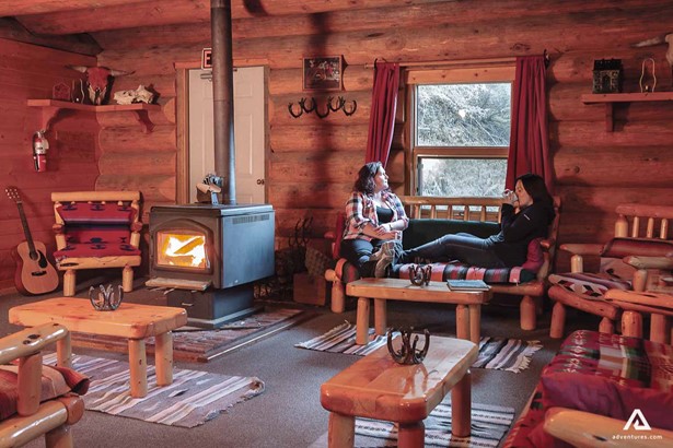 Lodge cabin interior coziness