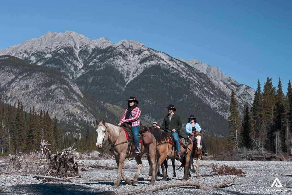 Horseback mountain riding in Canada