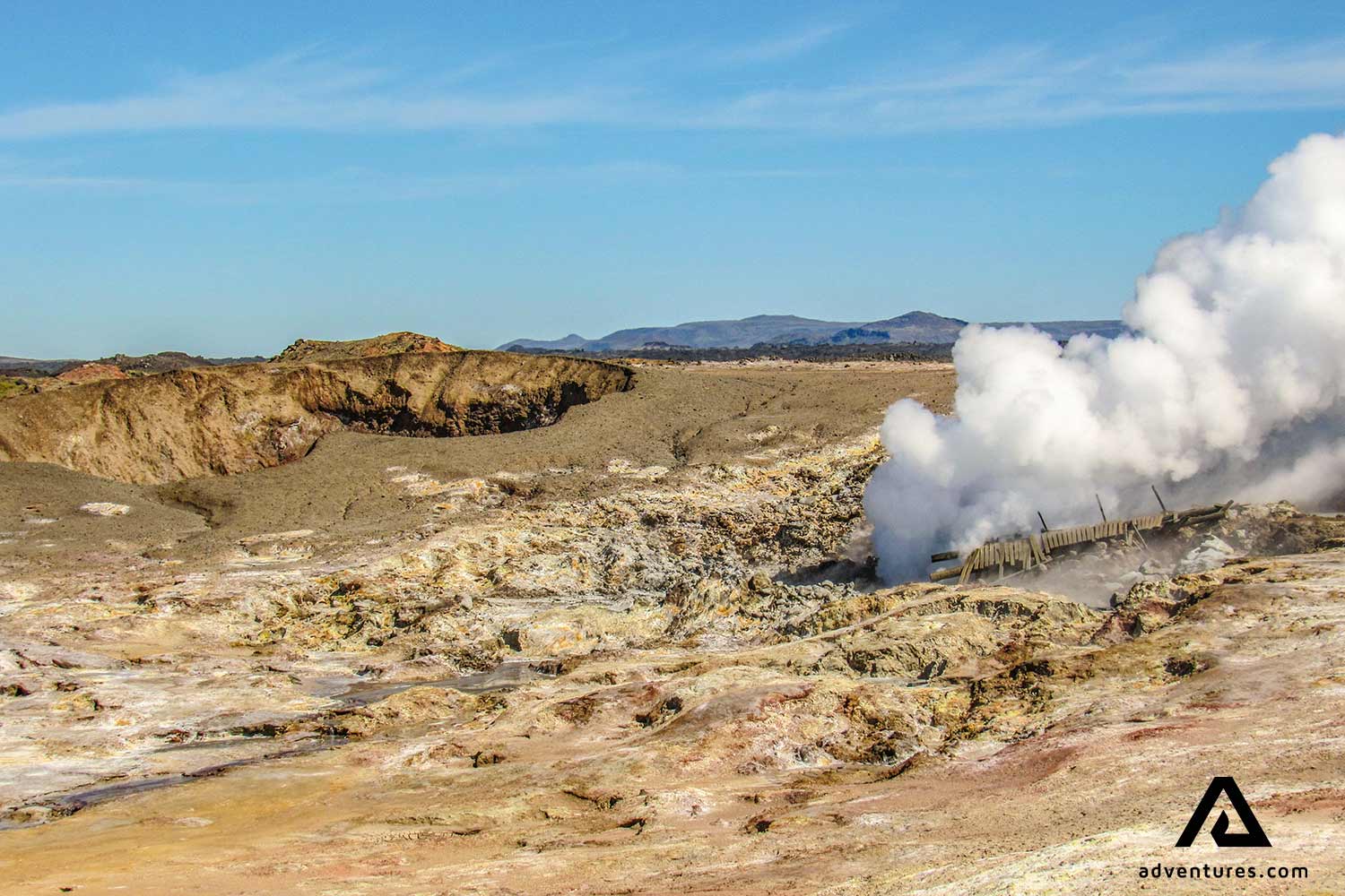 steaming gunnuhver area in reykjanes