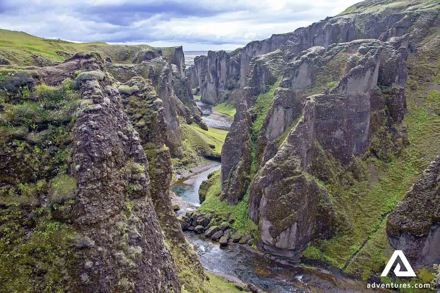 Fjadrargljufur Canyon view in south iceland