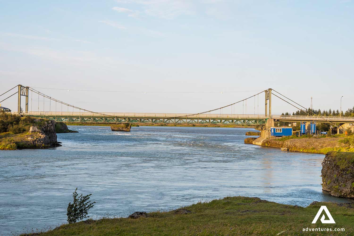 bridge in selfoss town south iceland