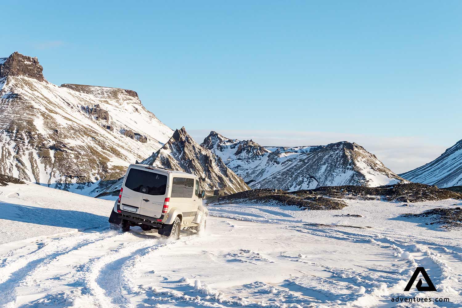 super jeep near katla volcano ice cave