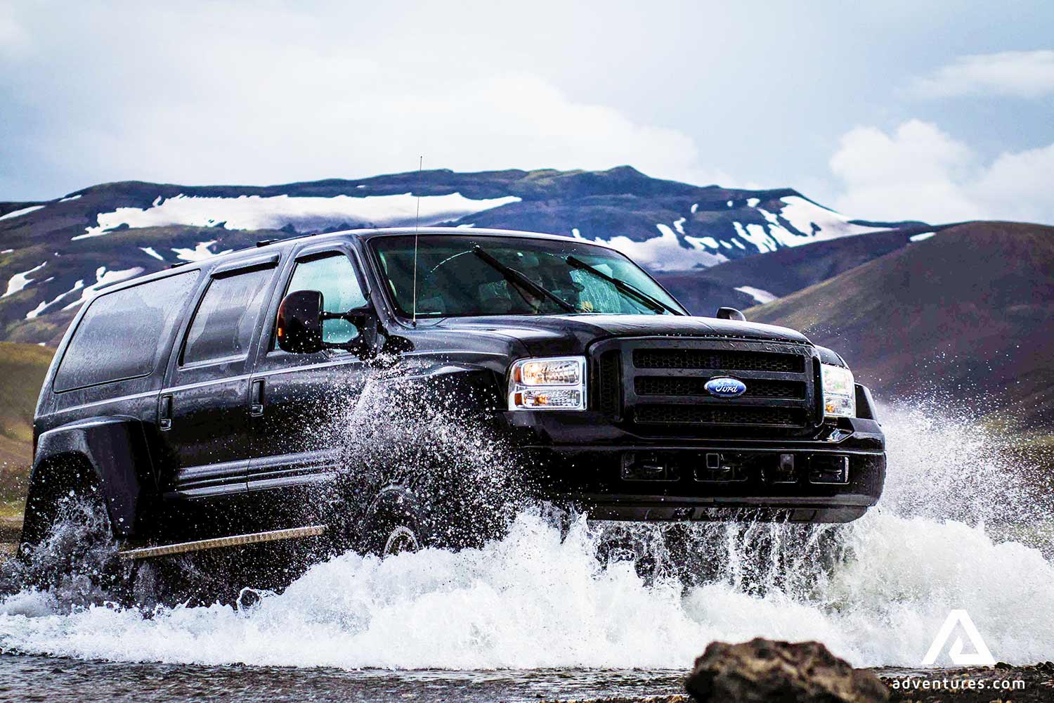 big black super jeep in iceland