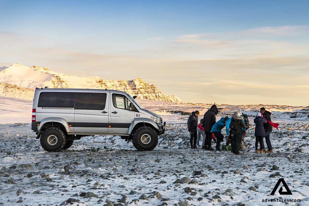super jeep tour on a glacier
