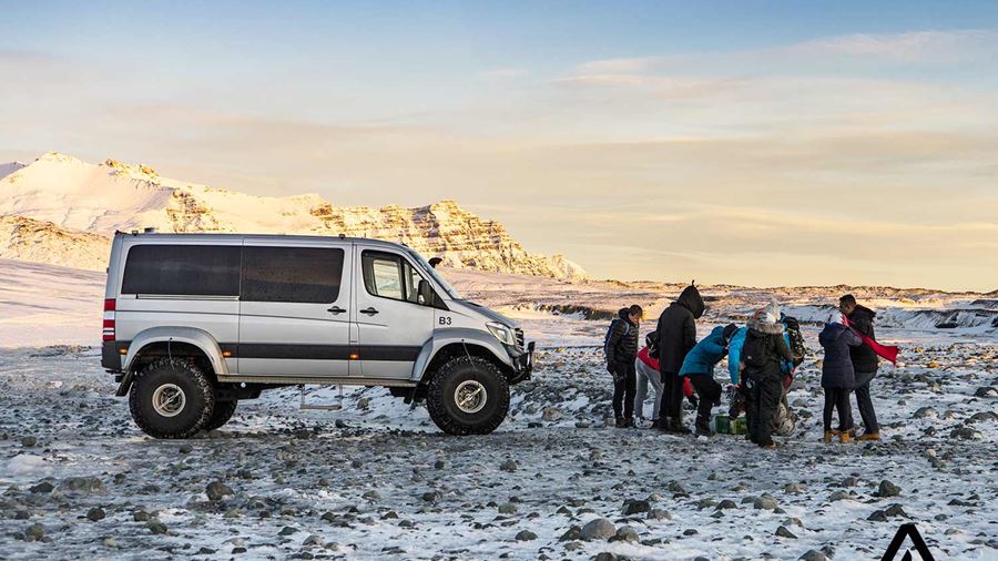 super jeep tour on a glacier