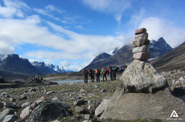 group of hikers in Auyuittuq Park