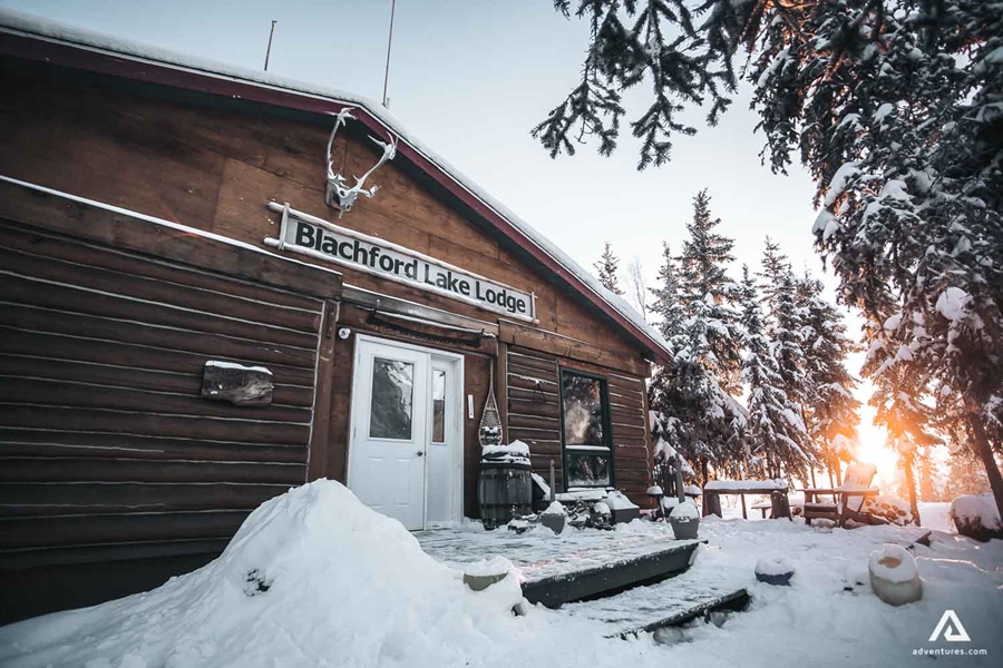 Blachford Lake Lodge in winter
