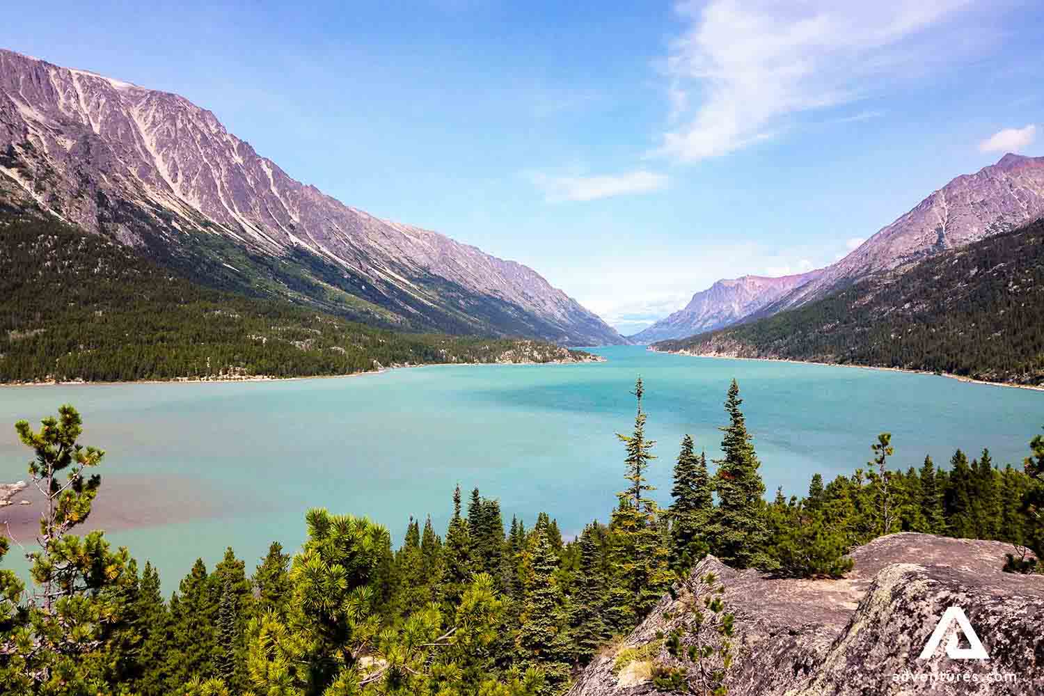bennet lake in yukon alaska
