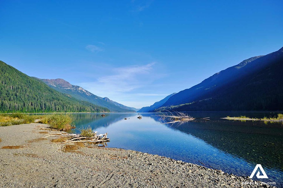 bedwell lake in canadian british columbia