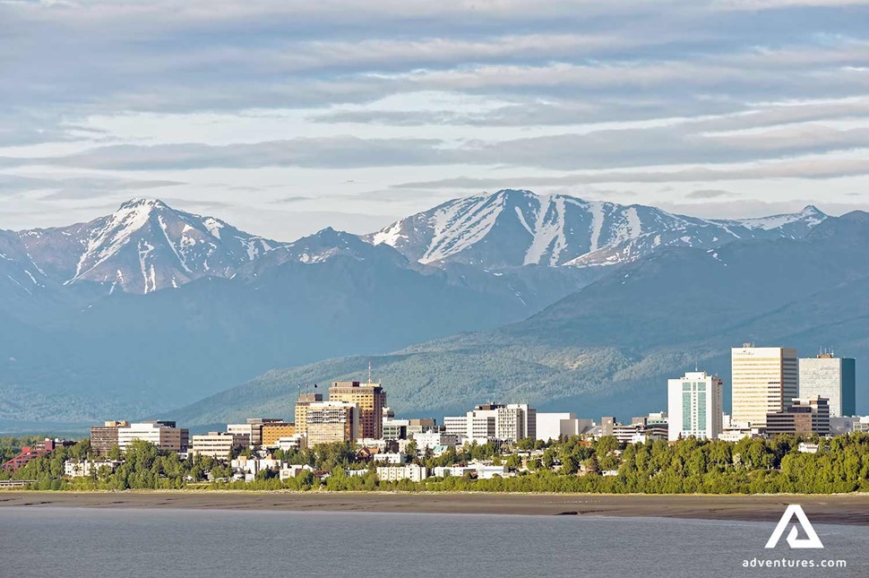 anchorage town view in alaska in canada