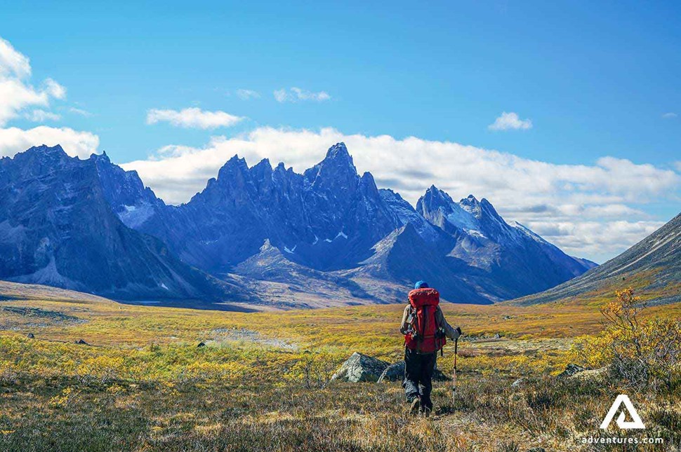 hiking in tombstone territorial park in canada