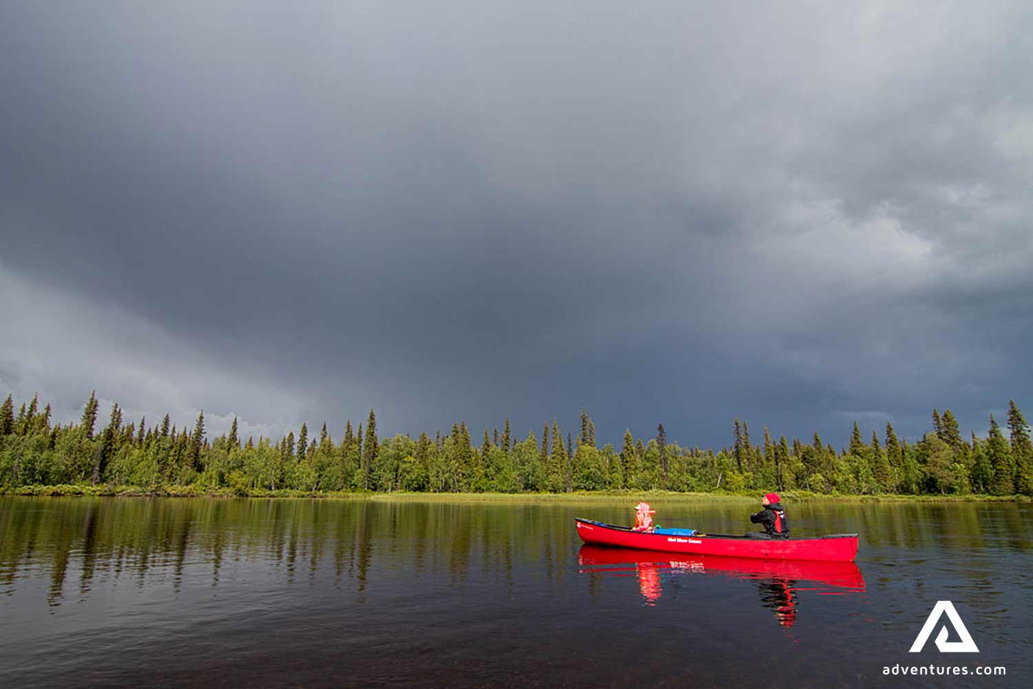 stormy sky above karats lake in sweden