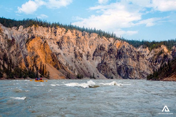 rafting in a powerful stream nahanni river